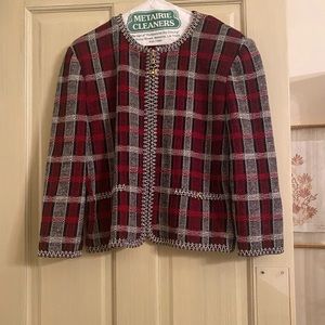 Pretty light eight plaid St. John jacket size 12